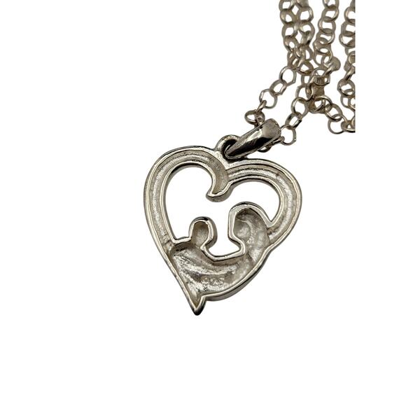 Mexico 925 Mother and Child Necklace - Picture 3 of 7